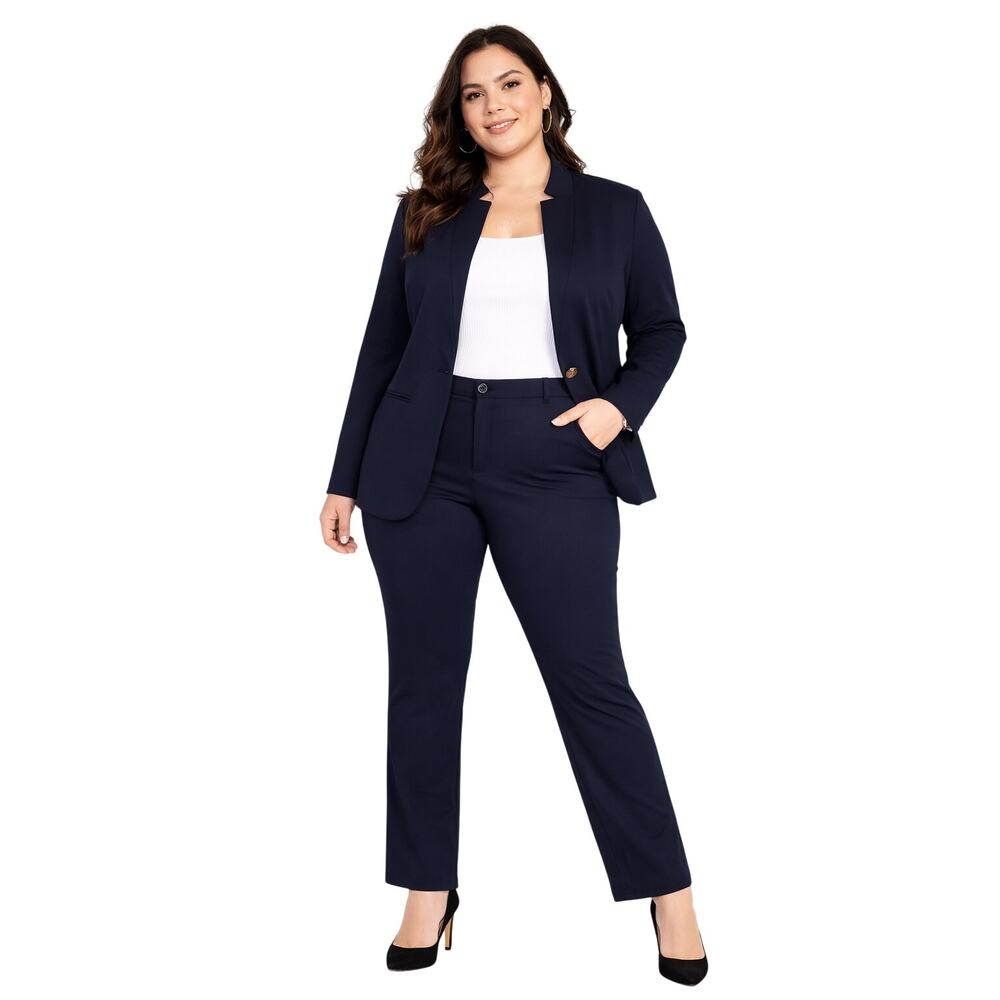 Old Navy Pixie Blazer 3X & Pants 20 NWT Navy High Rise Skinny Work Office Set